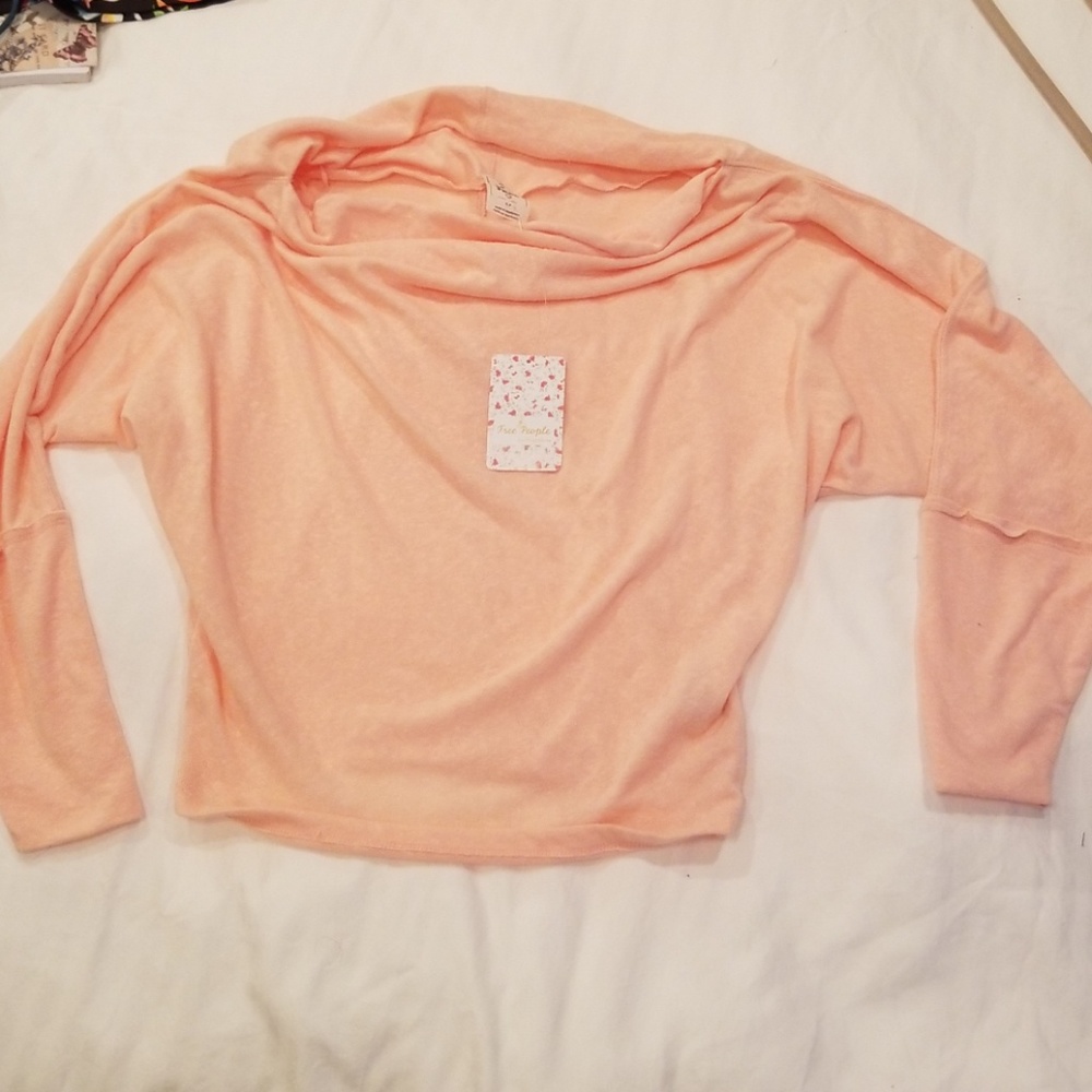 Free People Peach L/S top Size S
